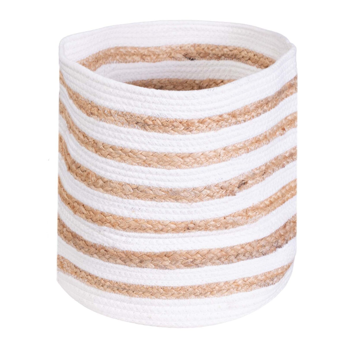 CESTO - YUTE-Y-ALGODON BLANCO ANK-32 