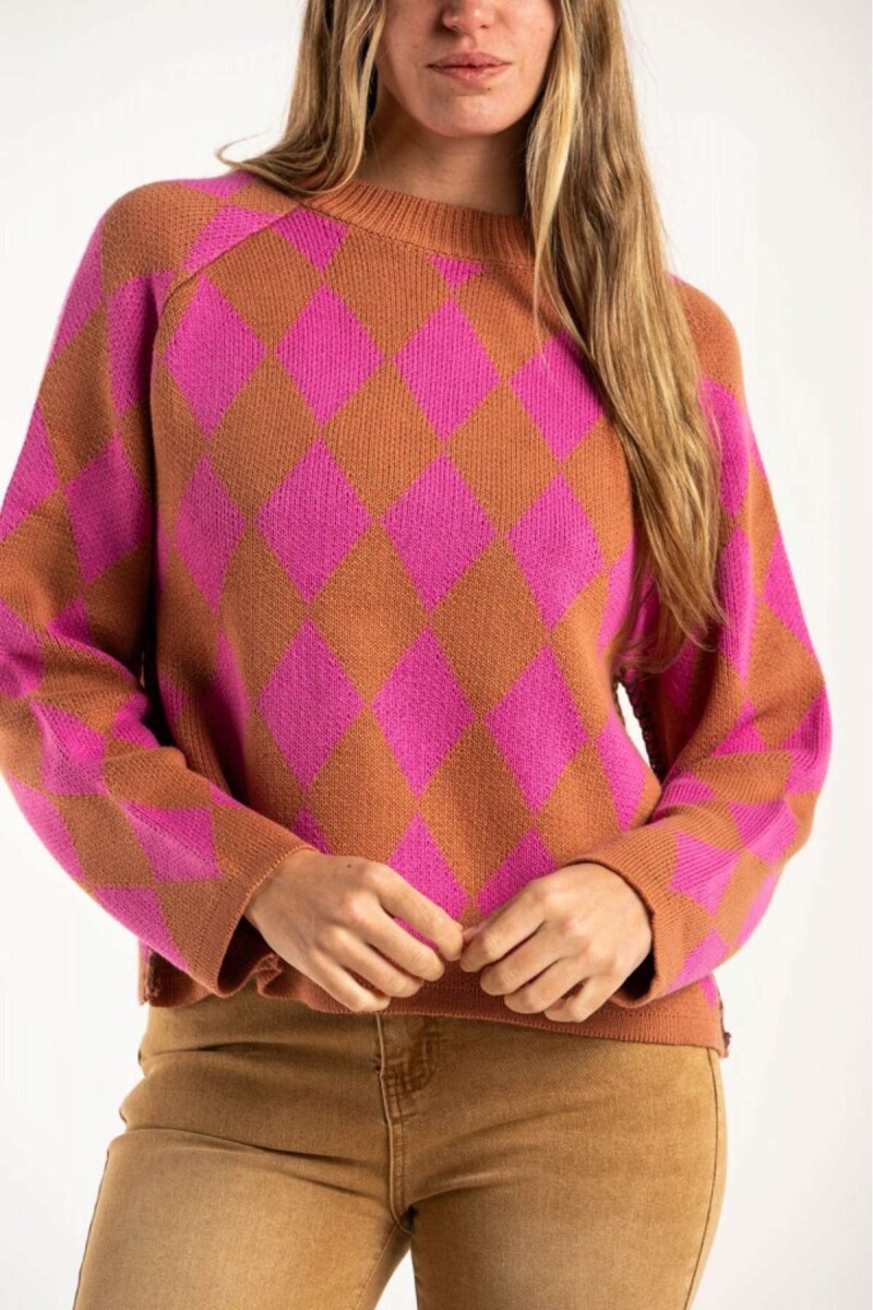 Sweater Rombos - Fucsia 