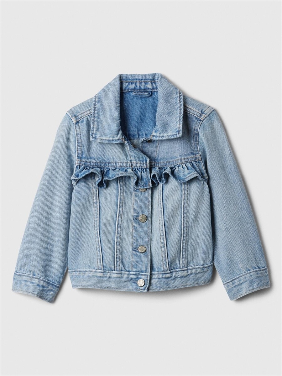 Campera De Jean Toddler Niña - Light Wash 