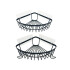 Estante Organizador Esquinero Set X2 Accesorio Baño Ducha Adhesivo Imback Color Negro Estante Organizador Esquinero Set X2 Accesorio Baño Ducha Adhesivo Imback Color Negro