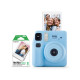 Cámara Fujifilm Instax Mini SE Azul con 10 Mini Film Cámara Fujifilm Instax Mini SE Azul con 10 Mini Film