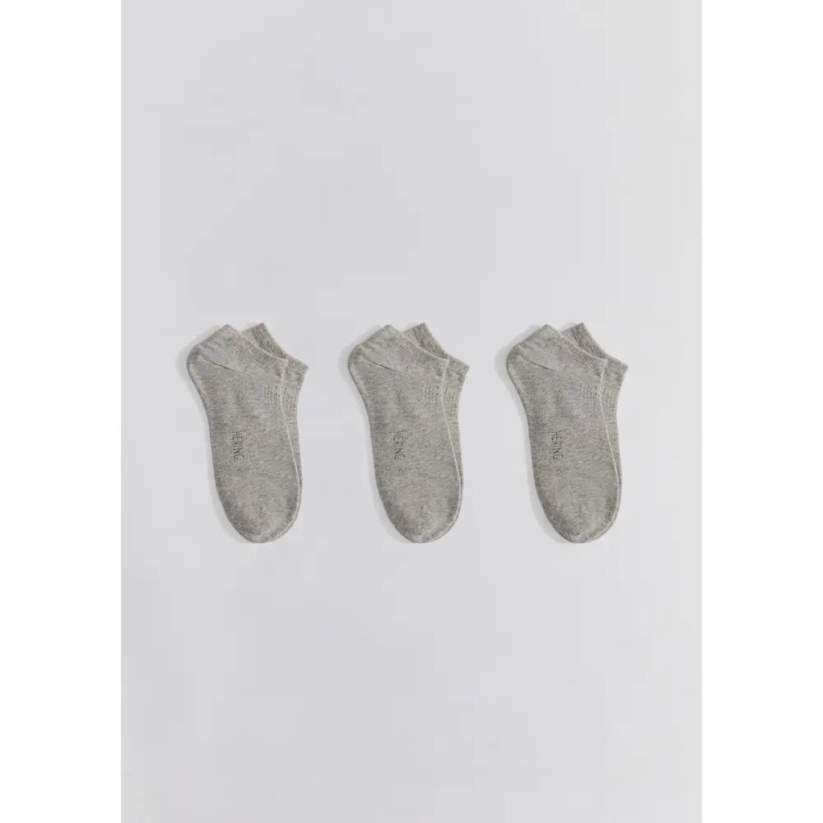 KIT COM 3 PARES MEIAS UNISSEX - CINZA 