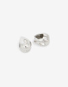 Aros Colgantes Cortos Metal Aros Colgantes Gota Strass - Plateado Rodio