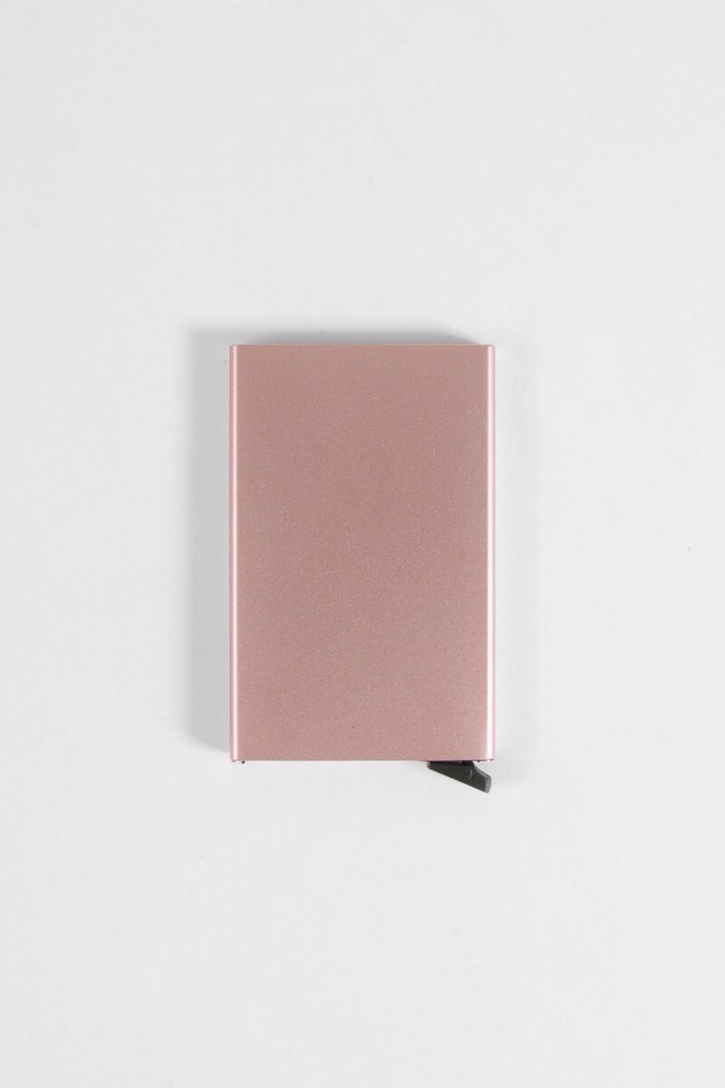 Tarjetero con bloqueo RFID rosa