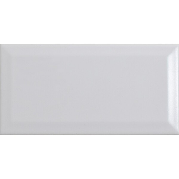 CERÁMICA BISELADA BLANCO MATE BX "A" 10X20 CM Cerámica Biselada Blanco Mate Bx "a" 10x20 Cm