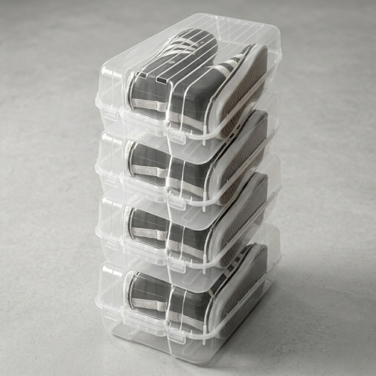 Setx 4 Caja de Zapatos - TRANSPARENTE 