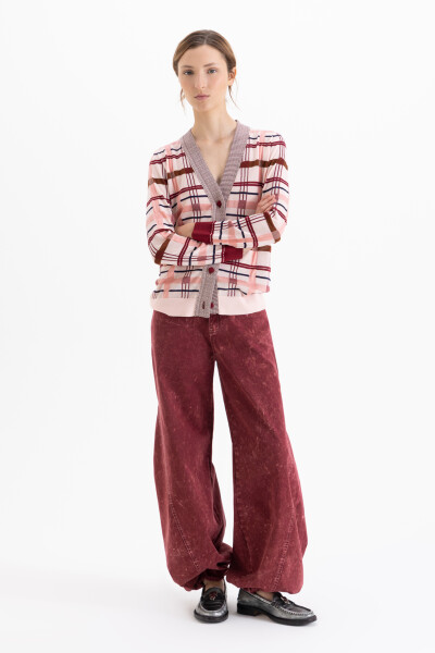 CARDIGAN NANTES Bordo