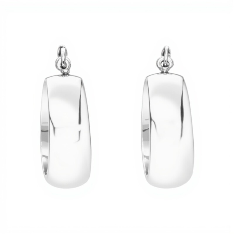 Caravanas Aros anchos- Plata 925 - Sin piedra - CA4120 sinpiedra