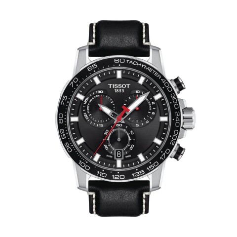 Reloj Tissot T1256171605100 Supersport Chrono para hombre de cuero Negro