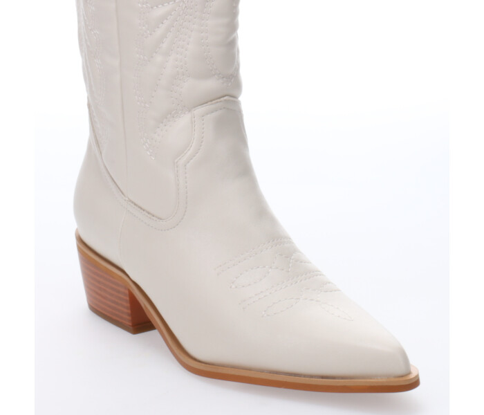 Botas de Mujer Miss Carol EDNA tejana con diseño en la caña Beige
