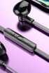 Auriculares Metálicos con Micrófono Cable Plano T42 Foneng Negro