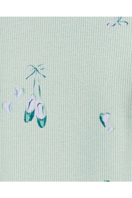 Calza de algodón acanalado, diseño zapatillas de ballet Sin color