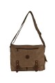 Bolso mensajero de lona Marrón