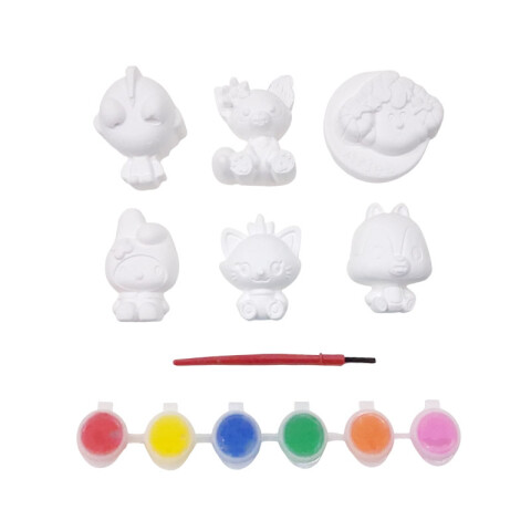 Kit de figuras de yeso para pintar DIY 6pcs Kit De Figuras De Yeso Para Pintar Diy 6pcs