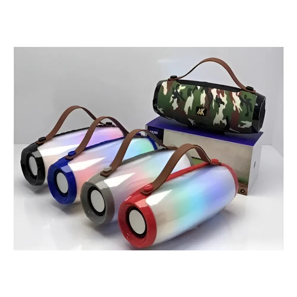 Parlante Ak205 Con Luces Y Bluetooth CAMUFLADO