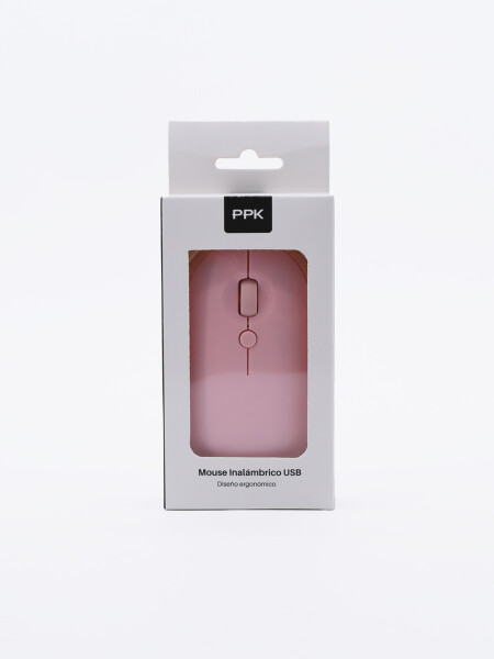 MOUSE INALAMBRICO USB ROSADO