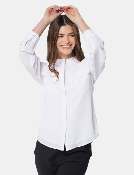 BLUSA MANGA LARGA Blanco