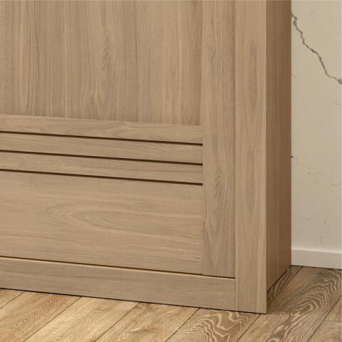 Ropero Armario Tripoli 2 Puertas Corredizas 4 Cajones Telescópicos - Marrón Ropero Armario Tripoli 2 Puertas Corredizas 4 Cajones Telescópicos - Marrón