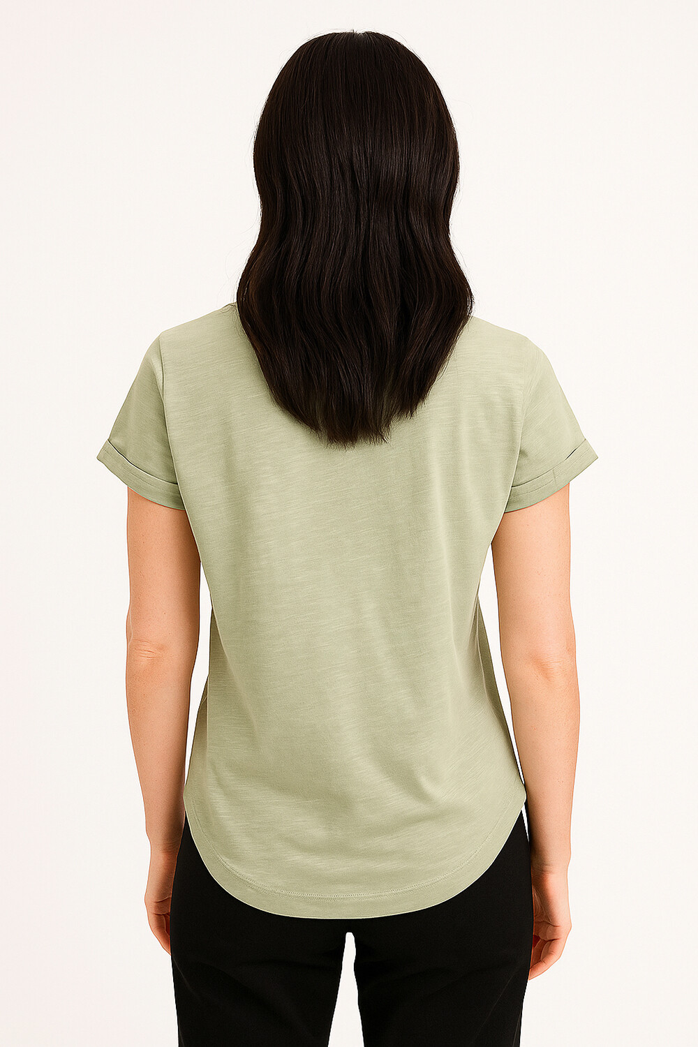 Remera Cordata Verde Grisaceo