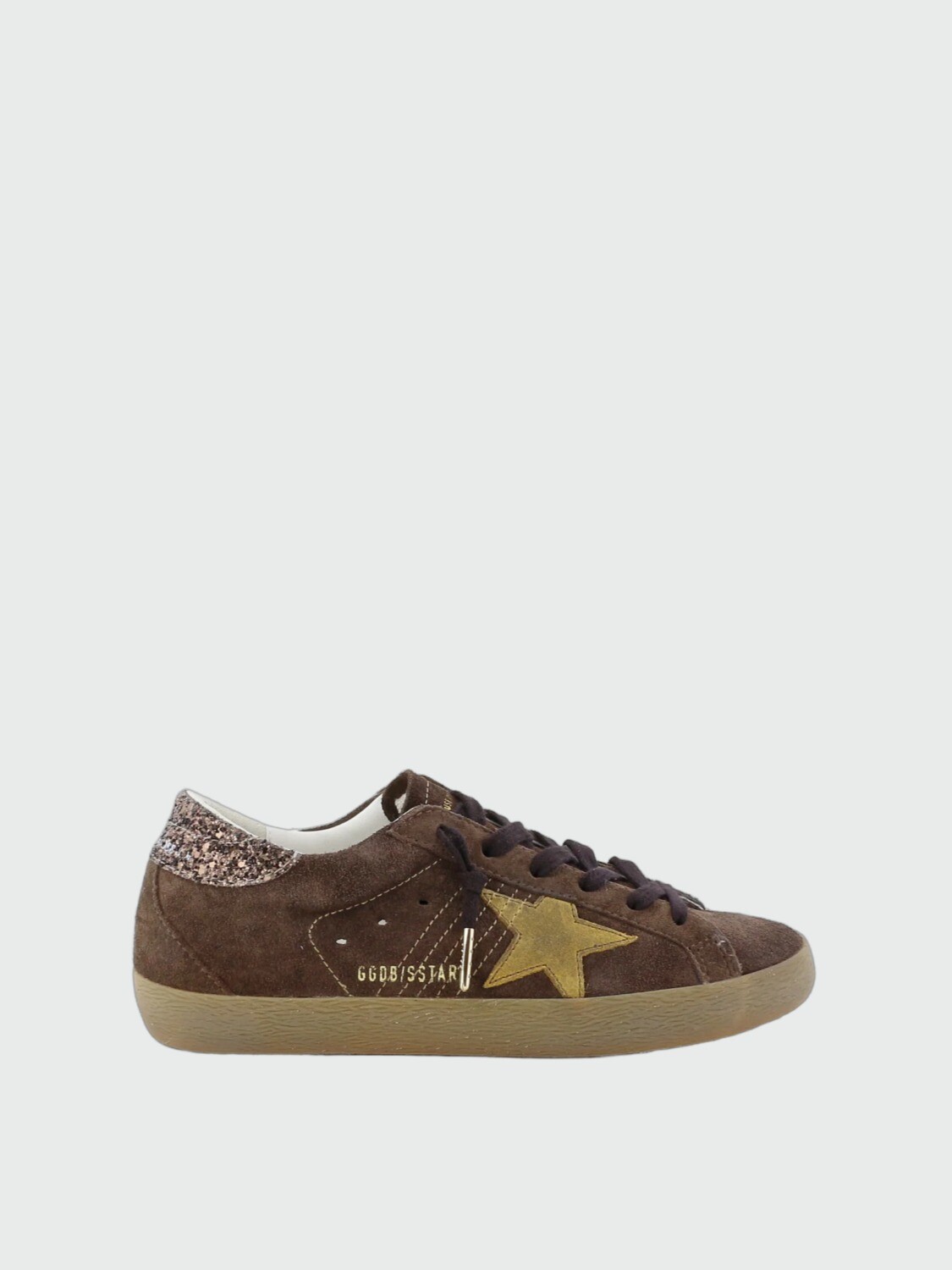 GOLDEN GOOSE - ZAPATILLA SUPER STAR CON CAPELLADA, PUNTERA, LENGÜETA Y ESTRELLA EN GAMUZA Y TALÓN EN GLITTER Alta Automática