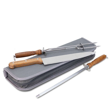 Set De Barbacoa Triple Murray Gris