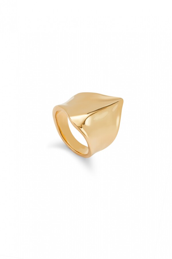 ANILLO DE ALEACIÓN DE METALES BAÑADO EN ORO 18K CON FORMA MANTARRAYA Anillo