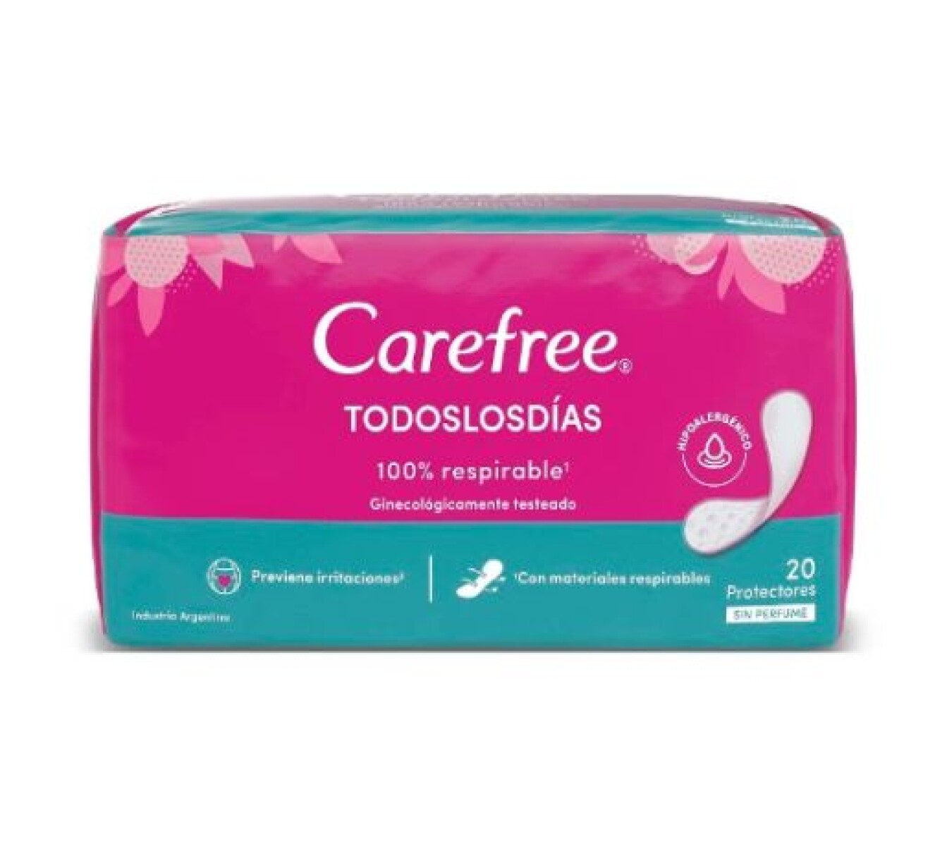 CAREFREE PROTECTORES DIARIOS TODOS LOS DIAS SIN PERFUME 20 UNIDADES 