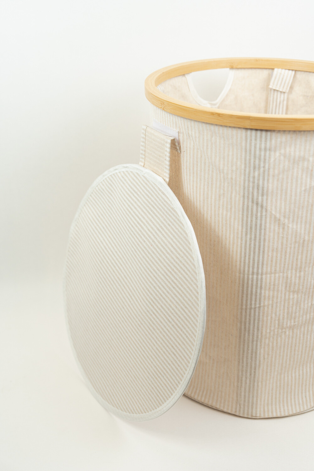 Cesto Solara A Rayas C/tapa Estampado 1