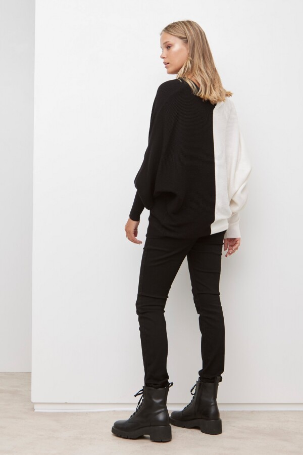 Buzo Colorblock NEGRO/BLANCO