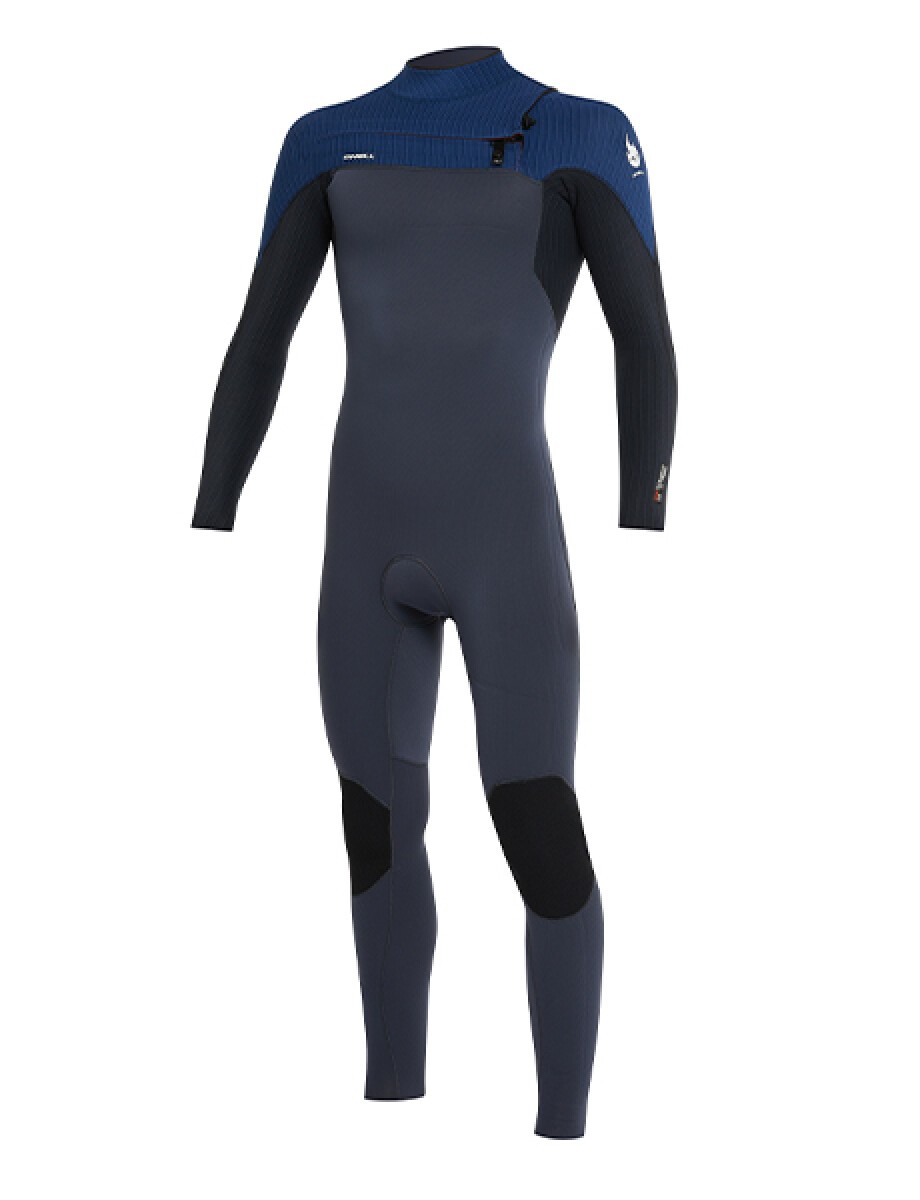 Hyperfreak Fire 4/3 mm - Full Suit Chest Zip - Azul 