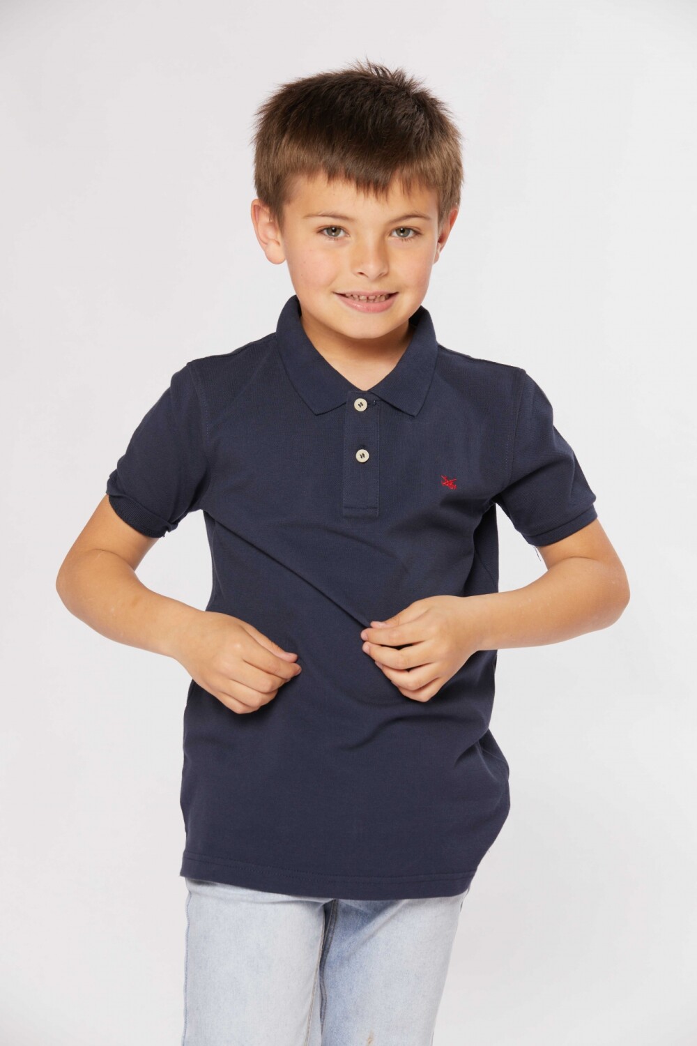 REMERA POLO LISA Azul