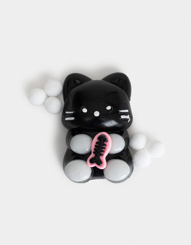 Lúdico Juguetes Mini Squishy En Forma De Gatito - Negro