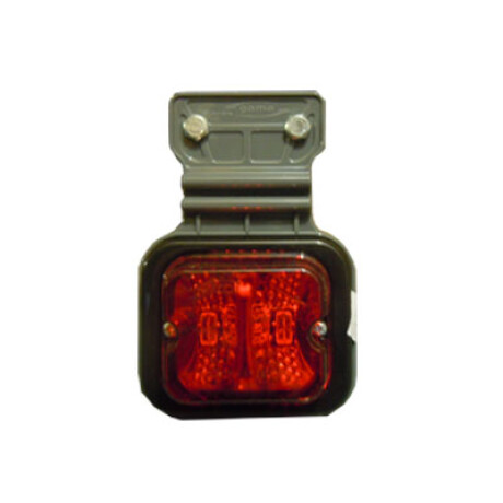 FARO LED - CUADRADO 4 LEDS CON SOPORTE 24V ROJO - FARO LED - CUADRADO 4 LEDS CON SOPORTE 24V ROJO -
