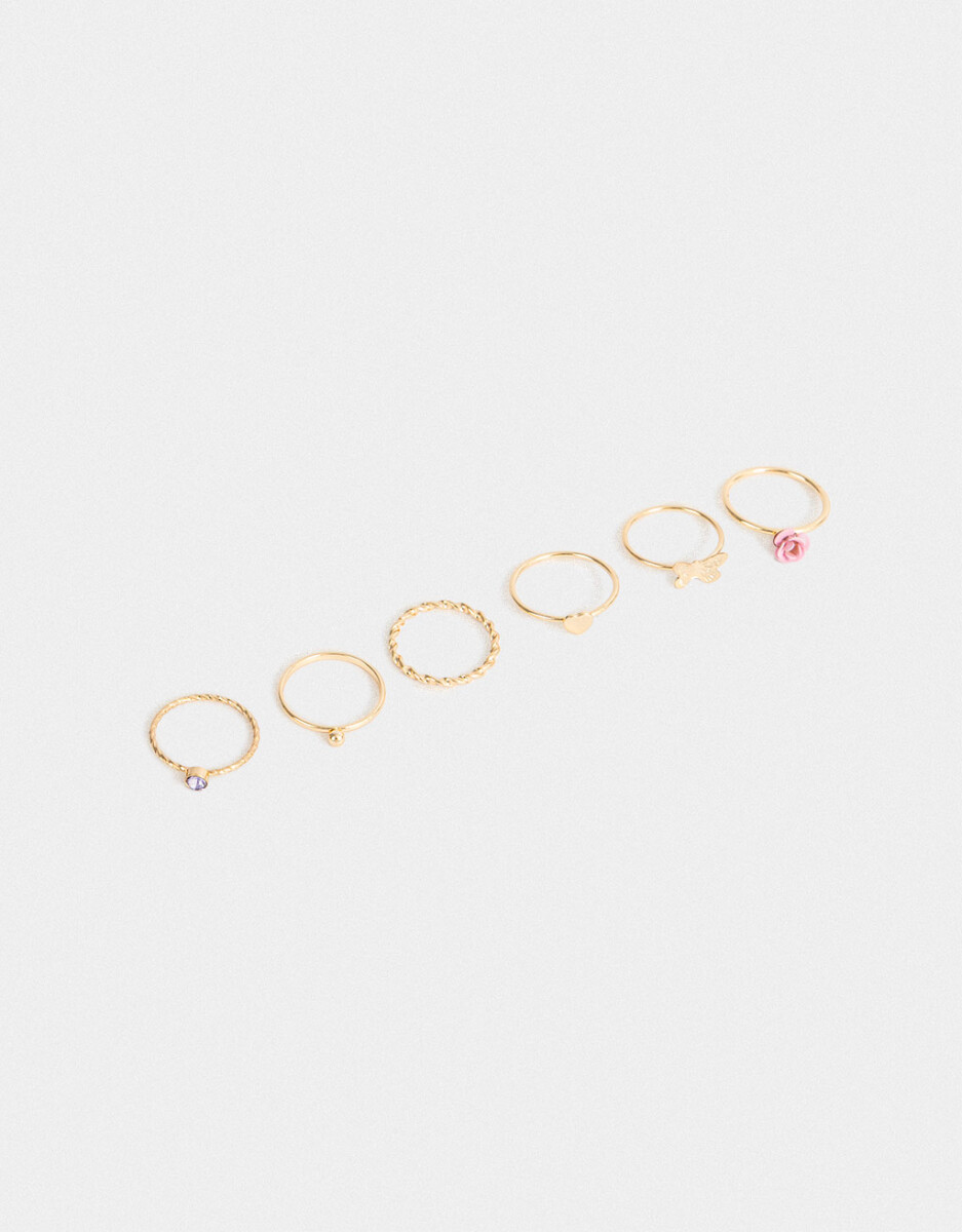 Set De Anillos De Metal 