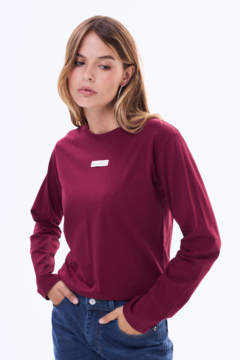 Remera manga larga Freya - Bordeaux 