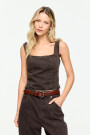 TOP DENIM RECORTES Canela