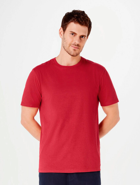 CAMISETA BÁSICA UNISSEX DE ALGODÓN ROJO