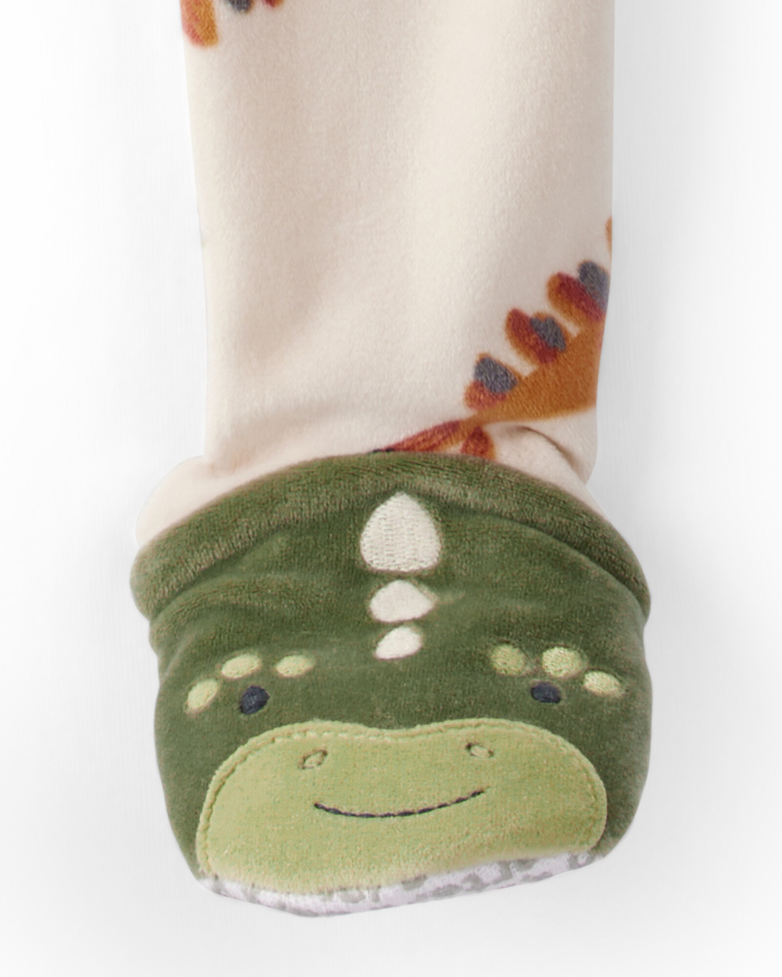 Pijama una pieza de micropolar, con pie, diseño dinos Sin color