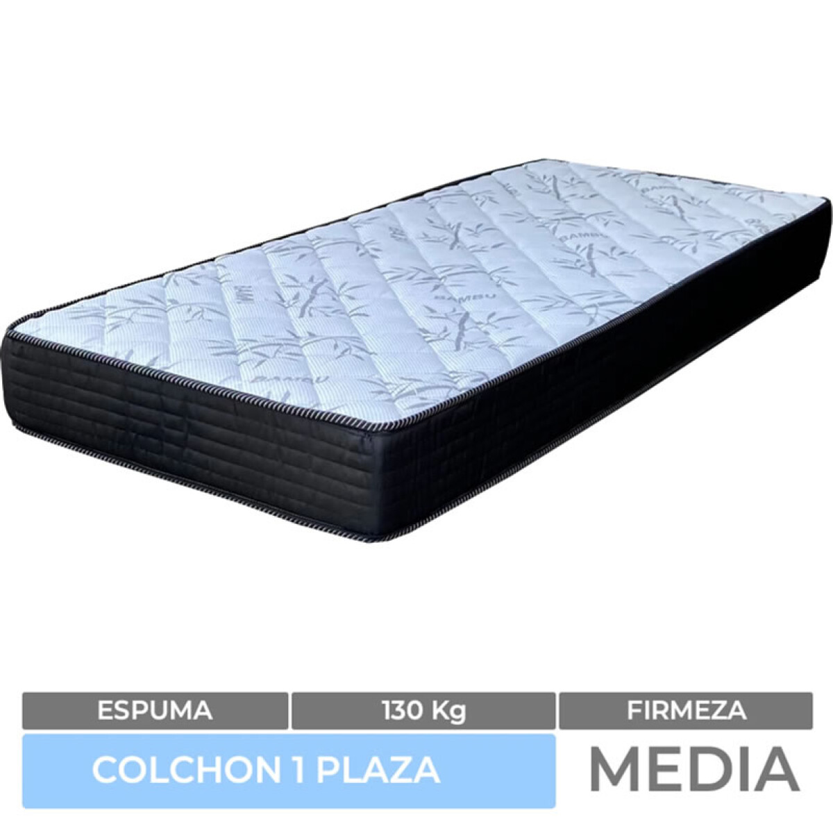 Colchón SUPER MEGA -1 Plaza - Espuma D26 - 78x188x16 cm - Hasta 95K 