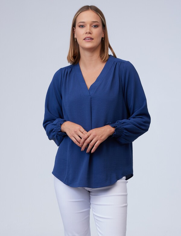 Blusa Frunces AZUL