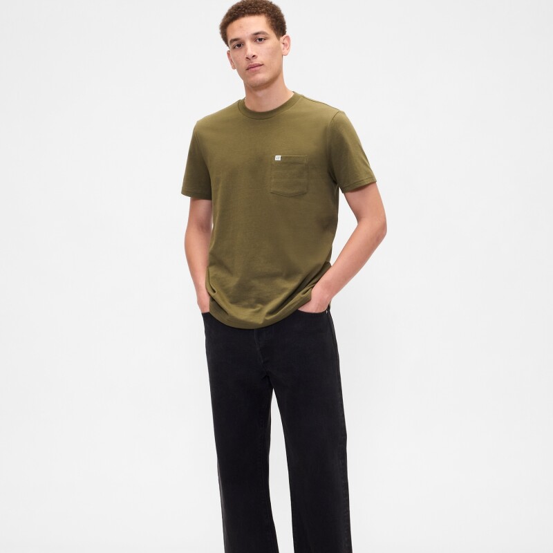 INTL - F SS PKT T LOGO RIPE OLIVE