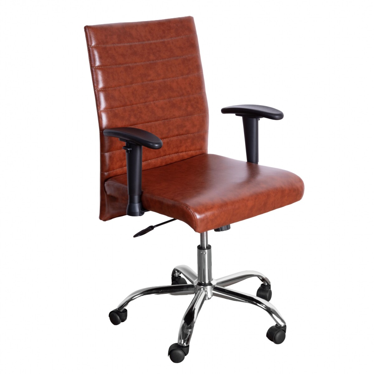 ASIENTO DE OFICINA - PU-Y-METAL MARRON HY-537 