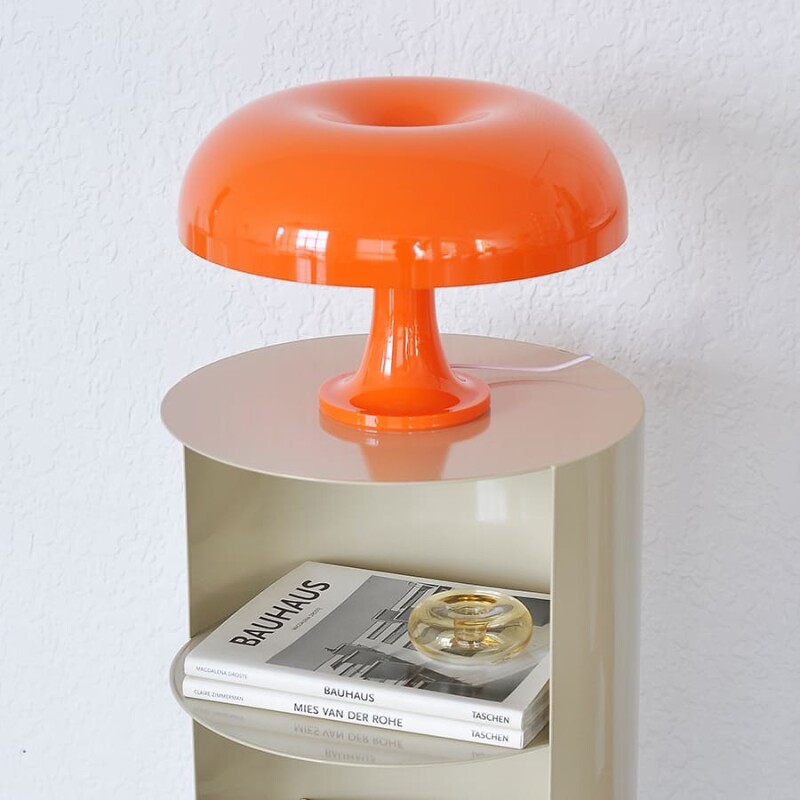 Lampara de mesa retro Mushroom naranja