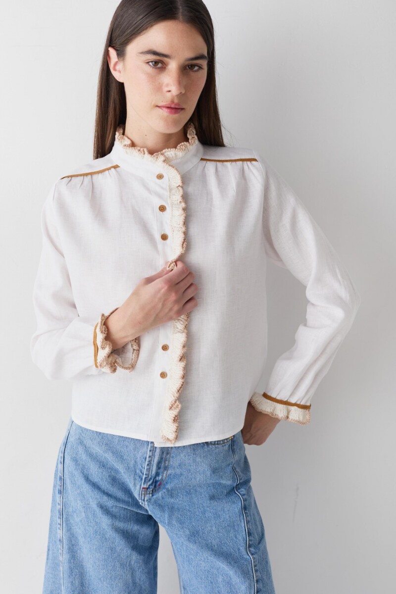 CAMISA SWIM CROCHET - Blanco 