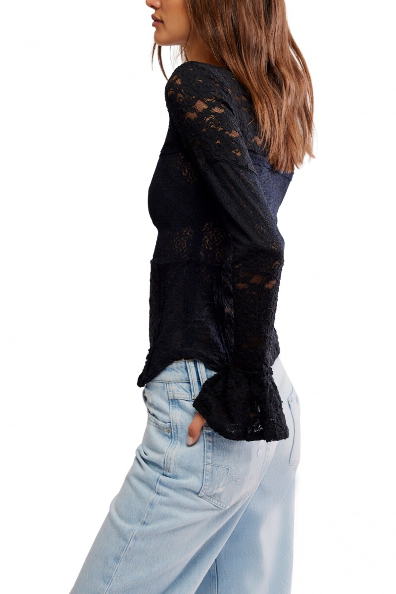 Blusa Encaje Negro