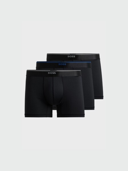 BOSS - Pack X 3 boxer de microfibra con logos en la cintura Negro