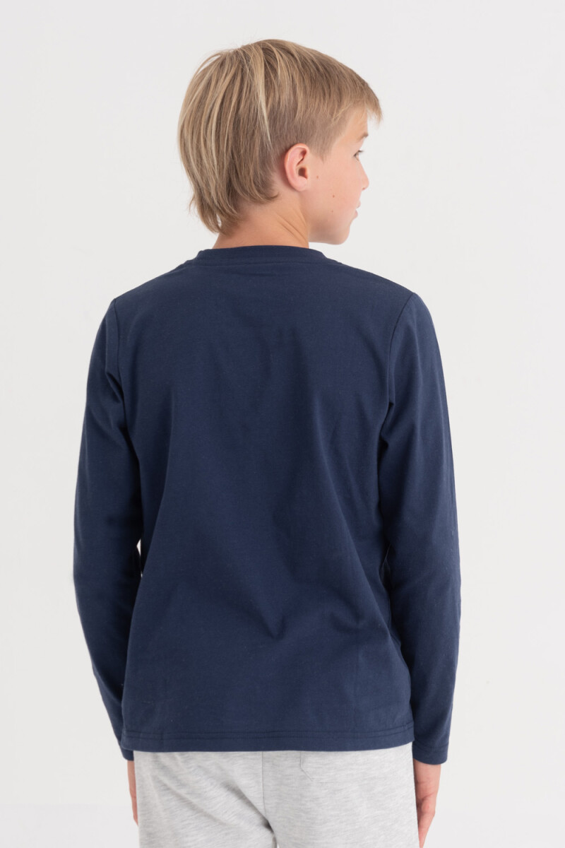 Camiseta manga larga Azul