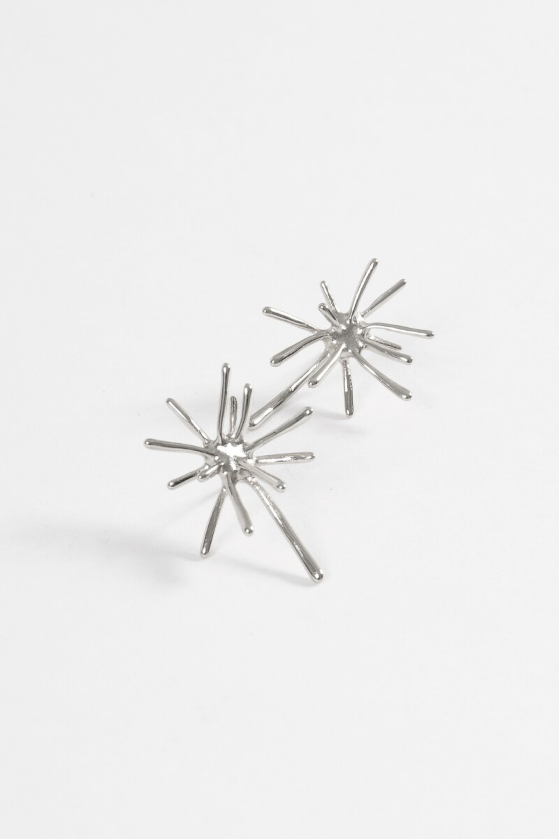 Caravanas sol acero plateado