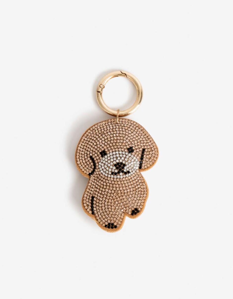 Llavero Y Bag Charm Perro Strass - Combinacion Multicolor 