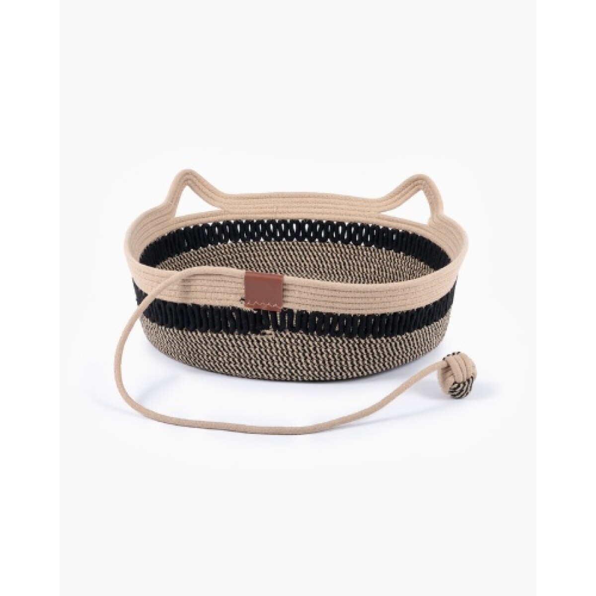 Cama/Cesto tejido c/cuerda CAT BLACK, 50*13cm - Cama/cesto Tejido C/cuerda Cat Black, 50*13cm 